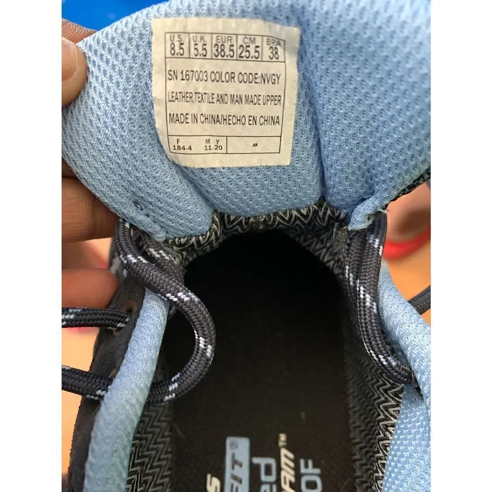 Skechers Womens Size 8.5 Navy Relaxed Fit Waterproof Selmen West Highland 167003